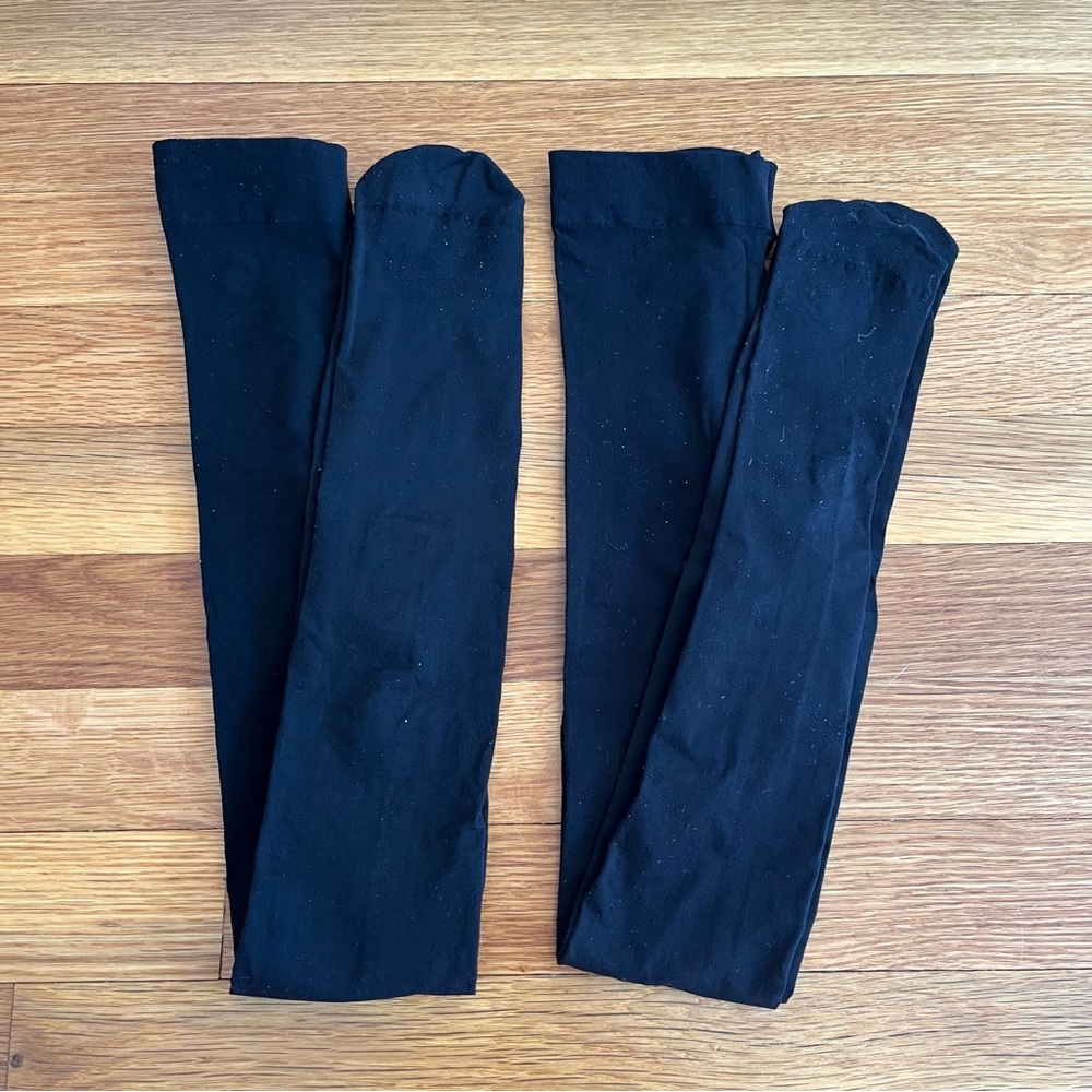 Stelle Black Dance Footed Tights Girls 8-10 Bundle